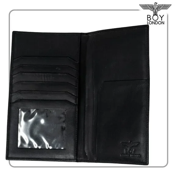 Boy London Men's Black Leather/Metal Mesh Wallet - Picture 3 of 3